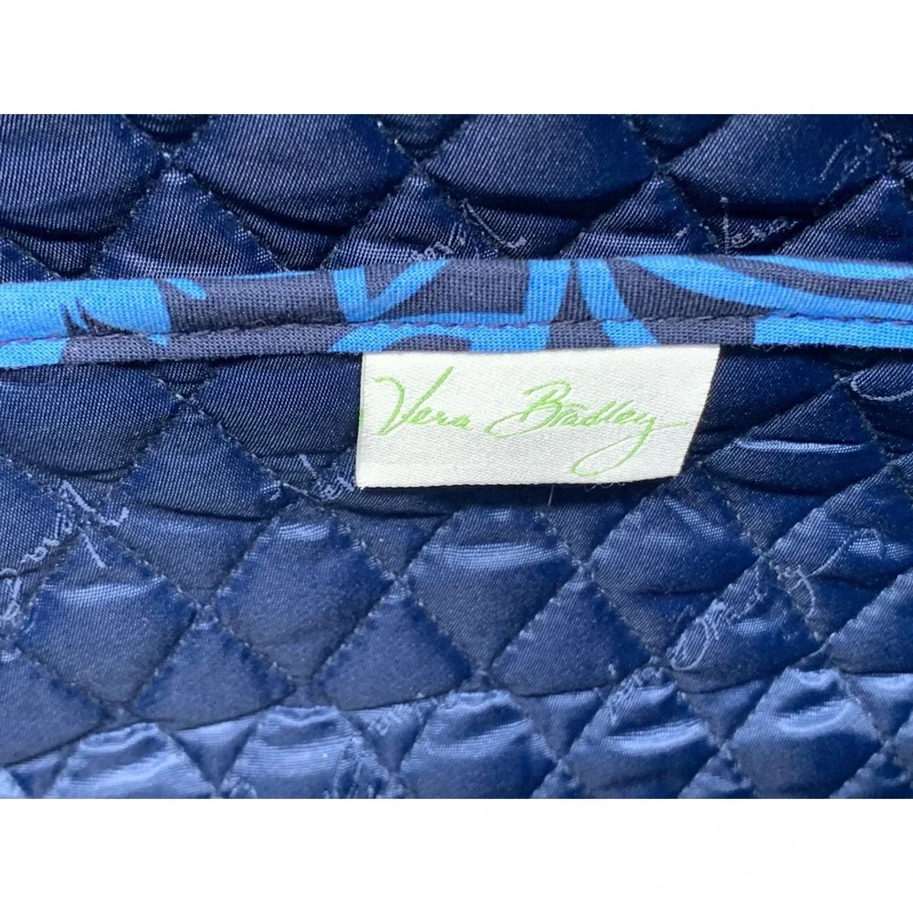 Vera Bradley Get Carried Away Tote Beach Bag Midnight Blues Quilted Retired XL